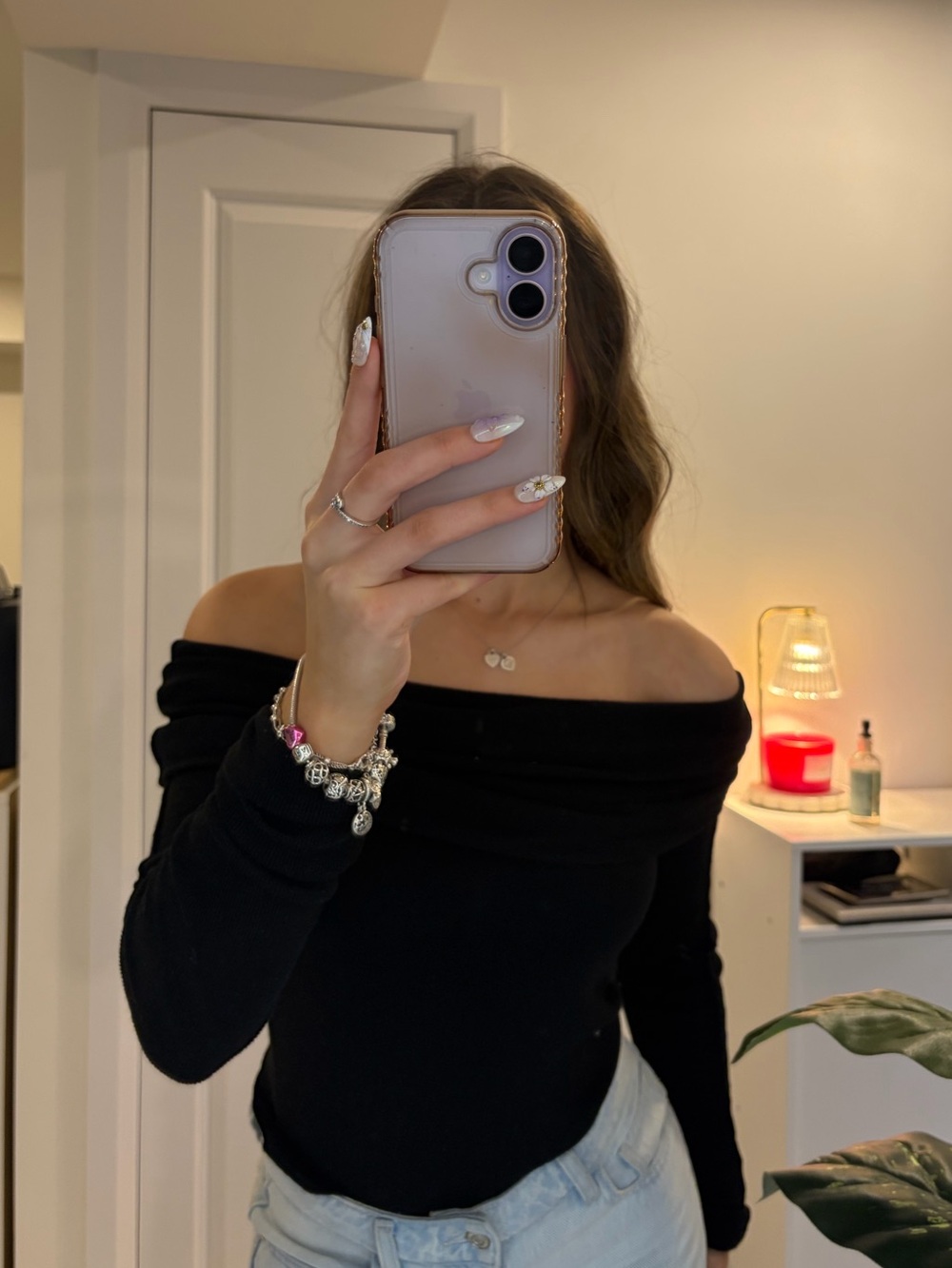 H&M Black Ribbed Knit Top